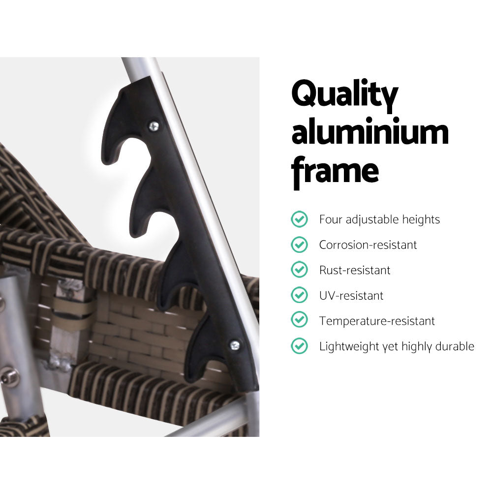 Sorrento Premium Set of 2 Sun Lounges - Grey